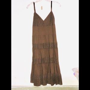Apt 9 brown sundress Maxi dress size 8